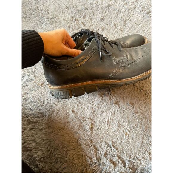Ecco mens wingtip‎ leather shoes size 10/10.5 main image 6